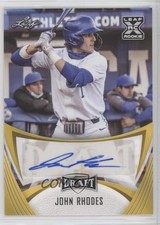 2021 Leaf Draft Base Auto Gold John Rhodes #BA-JR2 Auto 2d8