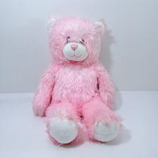 Build A Bear Valentine Love Plush Toy 16  Pink Heart Nose Shaggy Hair Woman Girl