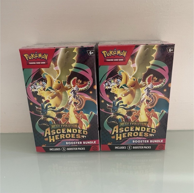 Pokémon Sealed Mega Evolution Ascended Heroes Booster Bundle Lot of 2 Boxes