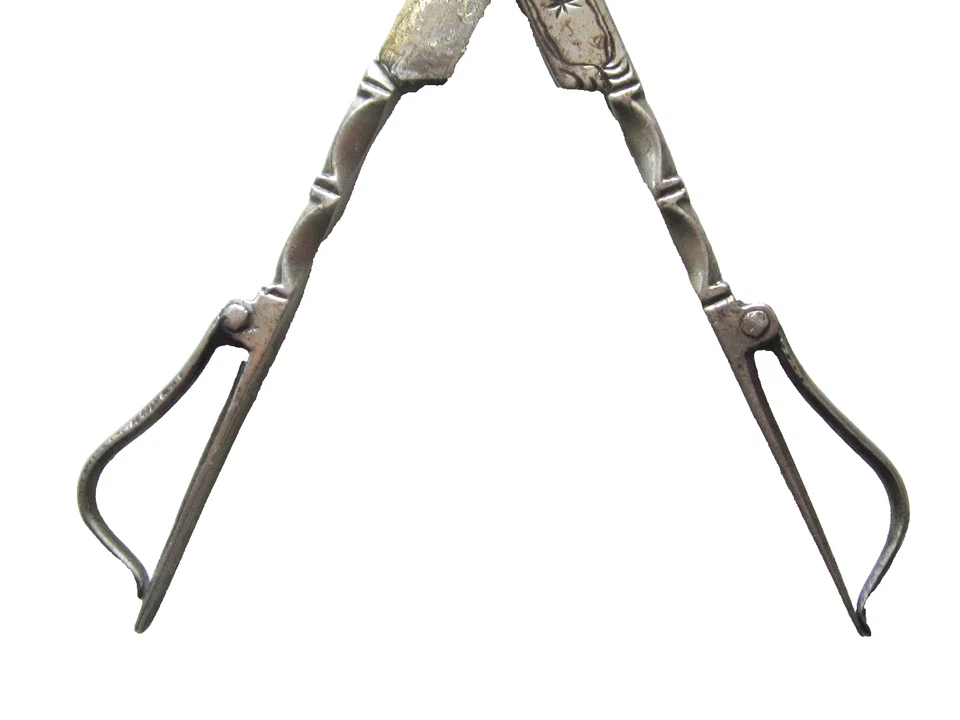 ANCIENNE RARE PAIRE DE  CISEAUX  EN FER FORGE DECORE SCISSORS   XVIII ème - Photo 3/4