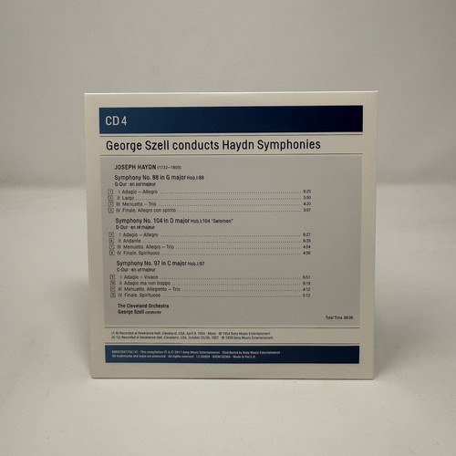 George Szell Conducts Haydn (Symphonies Nos. 88, 92-99 & 104) (4 CD Set, 2011) - Picture 15 of 15
