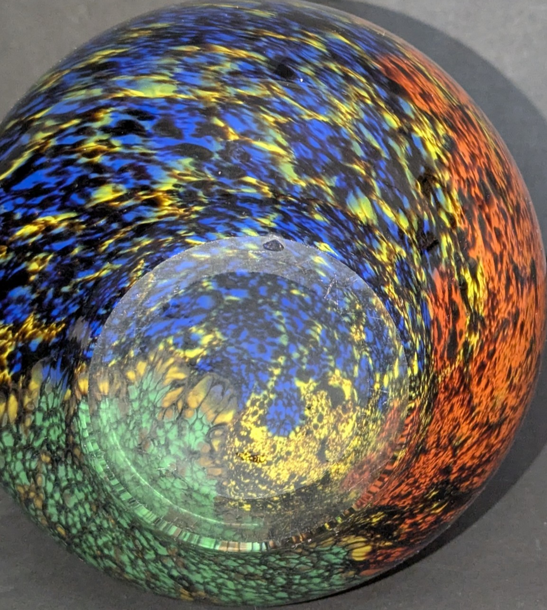 Vintage Japanese Kamei Osaka Cased Art Glass Multicolor Vase - 9 1