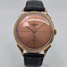 Jumbo Longines Swiss 18k Solid Rose Gold Cal....