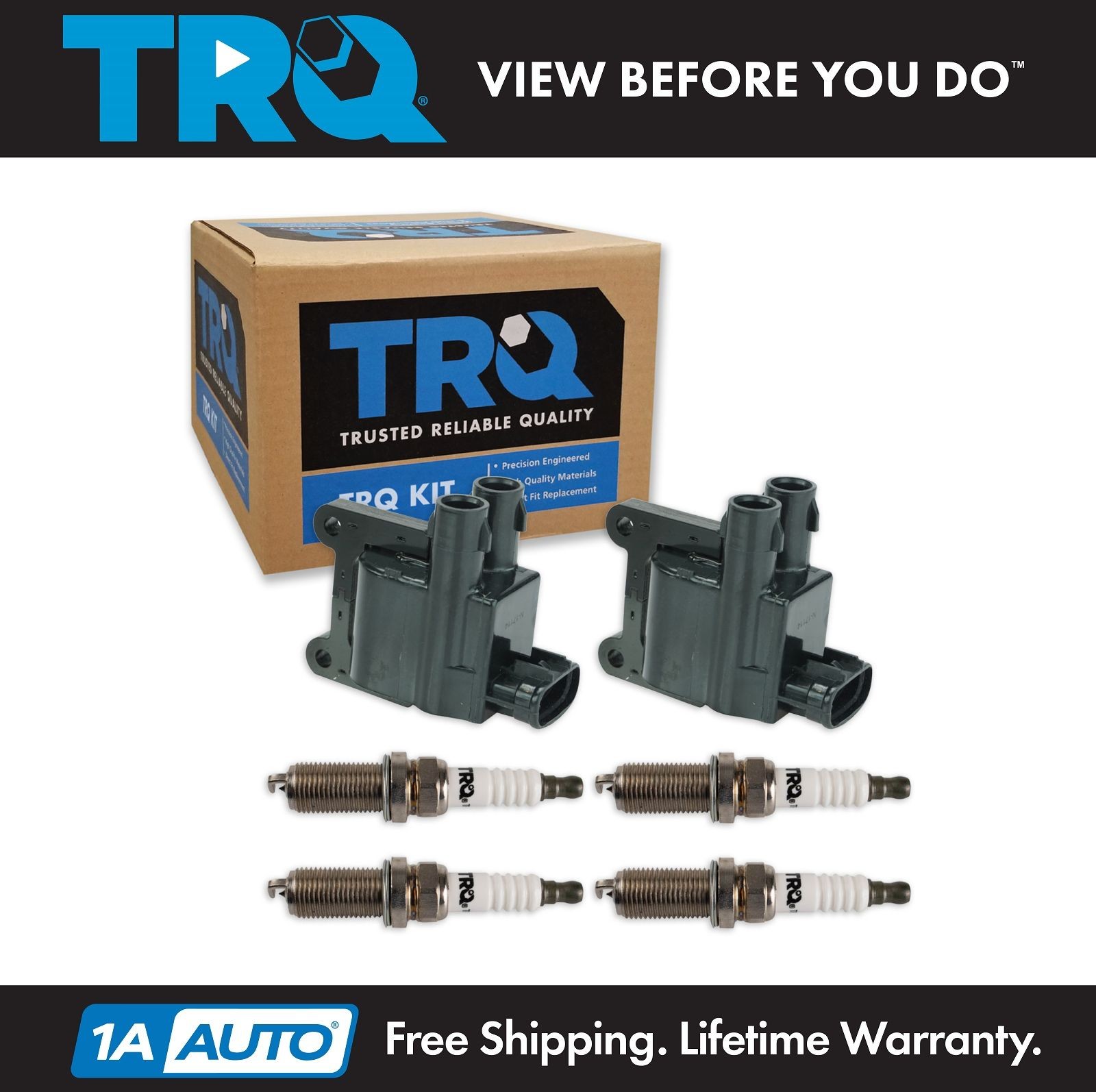 TRQ Ignition Coils  Spark Plugs Fits 97-01 Toyota Camry 98-00 RAV4 99-01 Solara