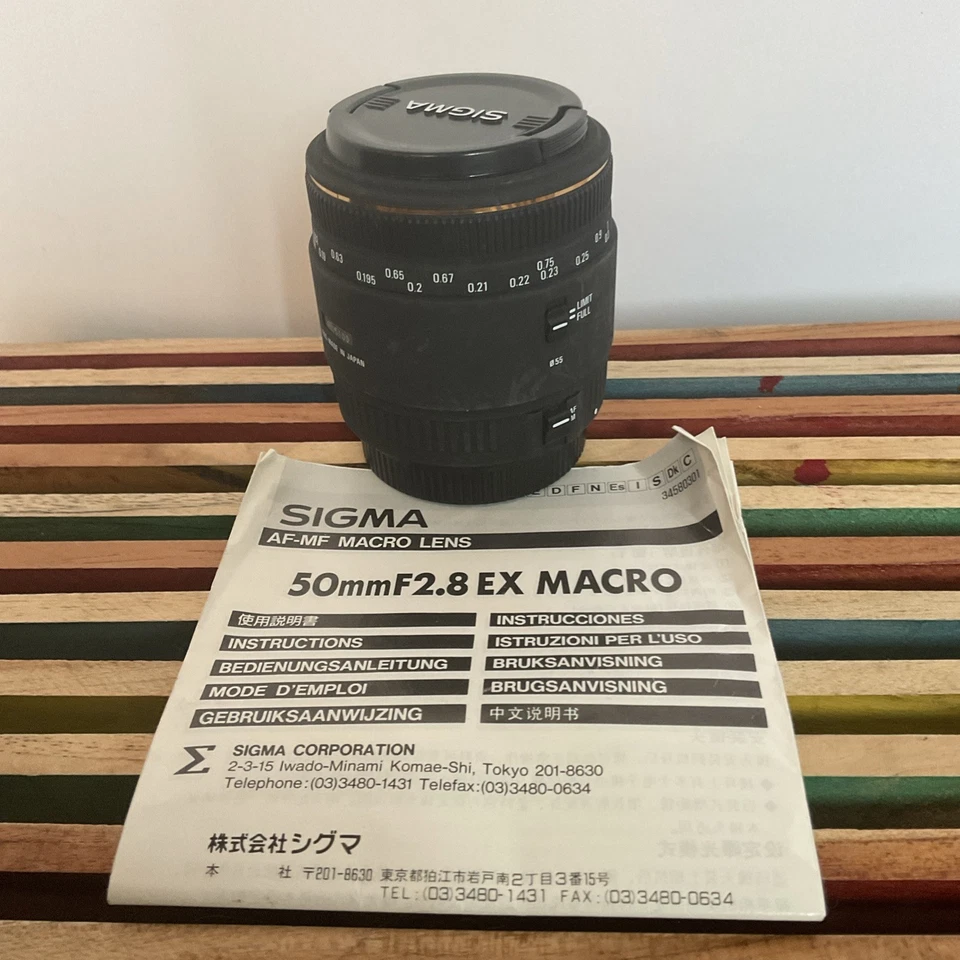 [Mint+]SIGMA 50mm 1:2.8 DG MACRO EX Camera Lens Made In Japan C80R - Image 2 of 4
