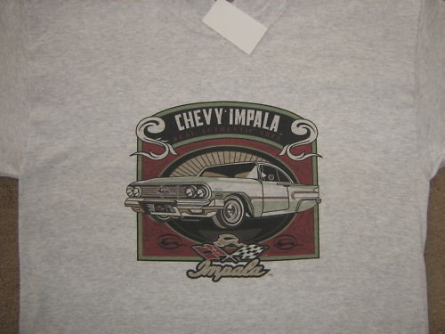 CHEVY IMPALA T-SHIRT ~1960 GM CLASSIC ~ M-L-XL-XXL - Picture 2 of 2