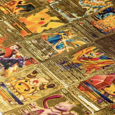 55PCS Pokemon Card Foil GOLD PACK 55 CARDS TCG GX Vmax GX Card