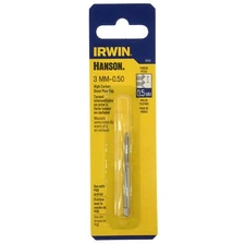 Irwin Hanson 8312 3mm-0.50 High Carbon Steel Plug Tap, M3-0.50