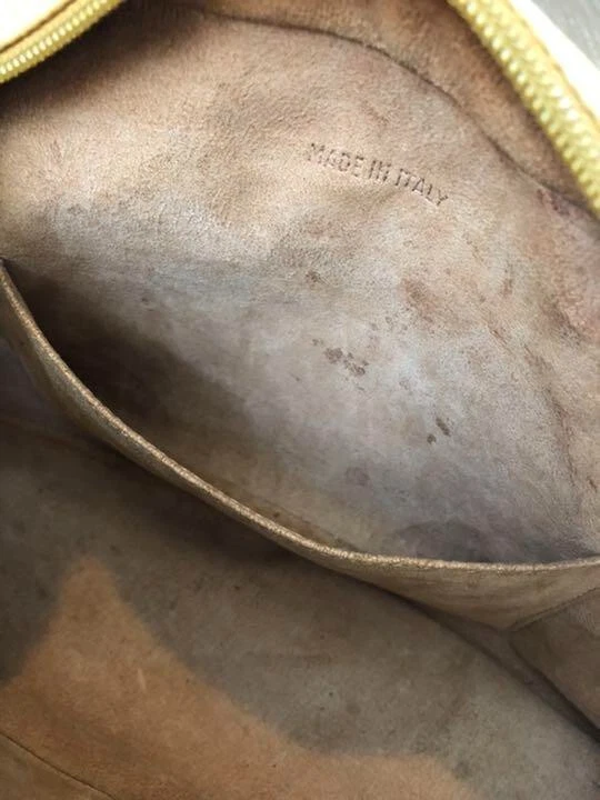 Borsa a mano LOEWE in pelle tracolla giallo polvere vintage usata Giappone