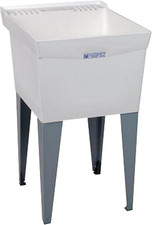 El 19F Utilatub 18-Gallon Floor-Mount Laundry/Utility Tub, 34 X 20 X 24 In, Whi