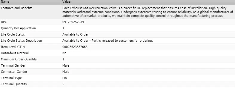 Válvula EGR SMP para Honda Ridgeline 2009-2014 Foto 4 de 4