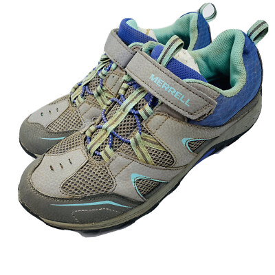 Merrell ML-G Trail Chaser Girls Size 5.5m Gray Purple XC Hiking Shoes MY57111