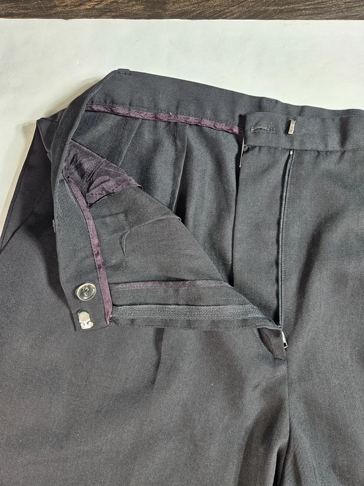 Pantalones de vestir negros para mujer Jacqueline Ferrar talla 12 Foto 3 de 4