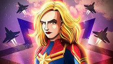 Superheroes captain marvel superheroes artist Stitched Gaming Mat Desk 6646