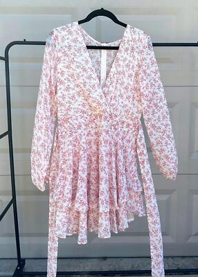 Chic Floral Wrap Dress by Trendsi - Size L