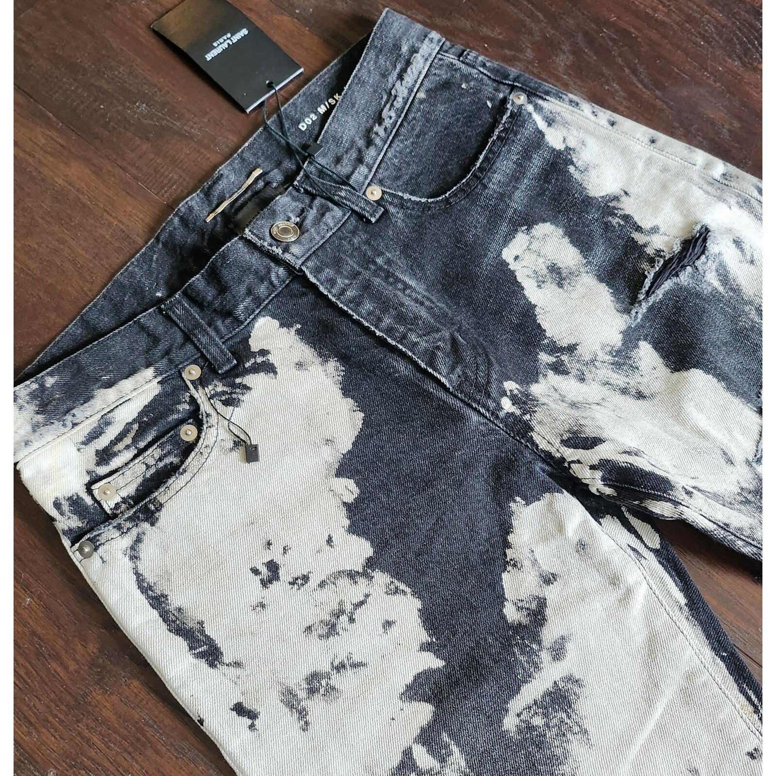 Saint Laurent Hedi Sbiancato Crash D02 Denim