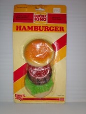 Burger King 1980s Realistic Play Food Hamburger .