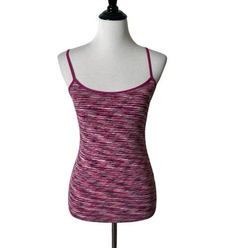 TART Workout Tank Top Women Size M Pink Marbled Stretch Active Athleisure