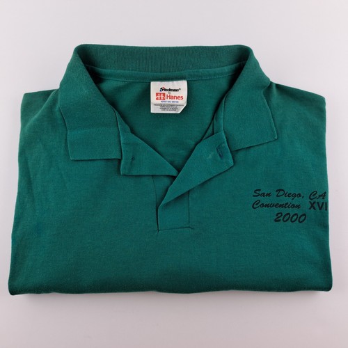 Vintage Narcotics Anonymous Polo Shirt Mens 2XL XXL Green S/S NA Hanes 2000 Y2K - Picture 19 of 19
