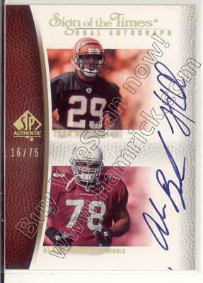 leon hall alan branch rookie draft dual auto autograph michigan wolverines #/75