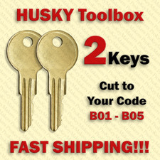 Husky Toolbox Keys Cut to Code B01 - B05