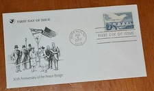 RARE FIRST DAY OF ISSUE 50TH ANN. PEACE BRIDGE BUFFALO, N.Y. AUG 4, 1977 - 14240