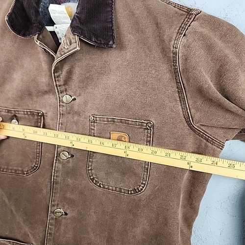 Vintage Carhartt Chore Jacket Mens Medium Brown Blanket Lined Union Made In USA - Picture 9 of 14