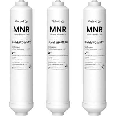 Waterdrop Remineralization Inline Water Filter, 1/4  Quick Connect Post, 3-Pack