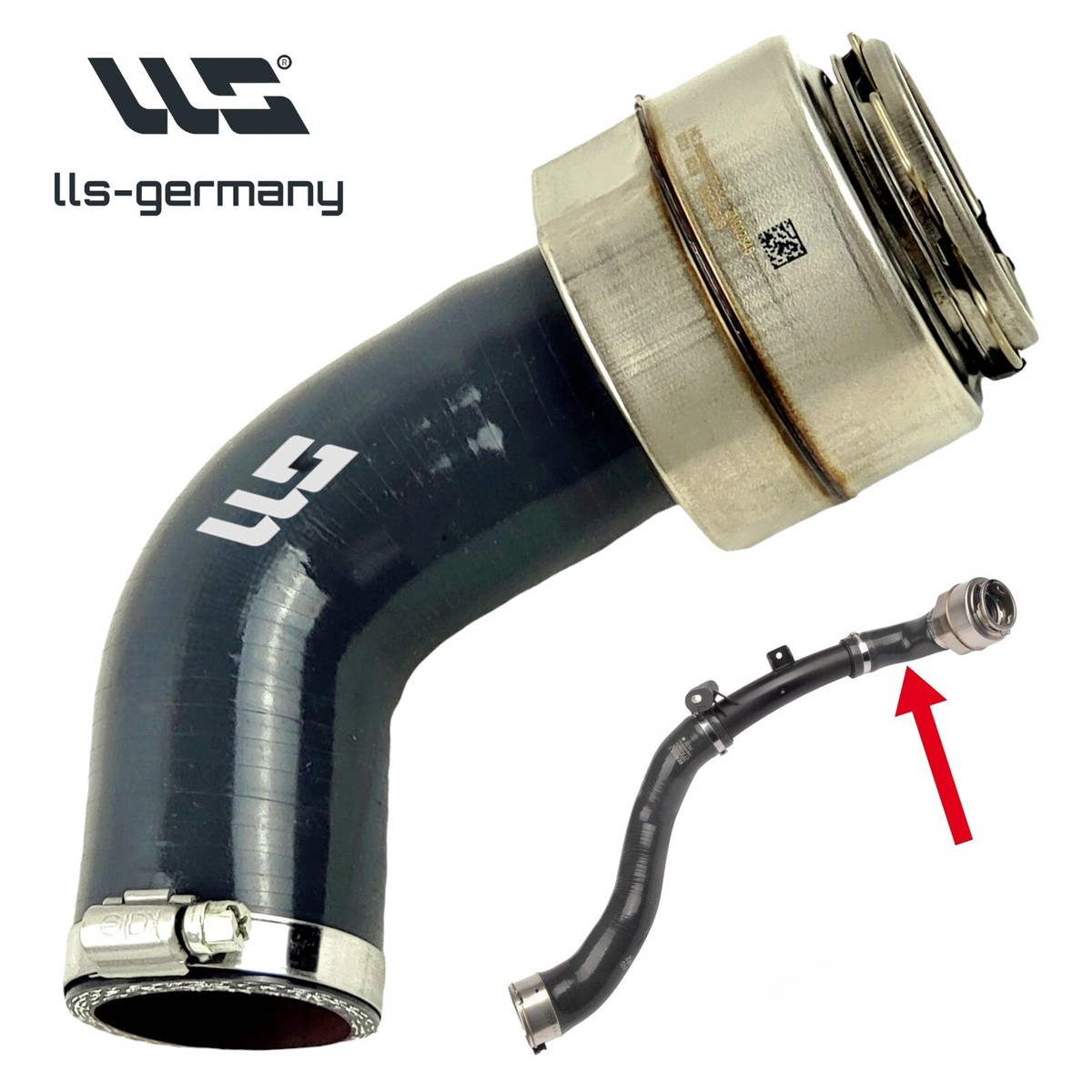Turboschlauch 1.3 DiG-T 2x Turboschlauch Ladeluftschlauch Für Nissan Qashqai 1.3 DiG-T - Kompatibel Mit 144600442R, 1446000Q2L KFZ Ersatzteil