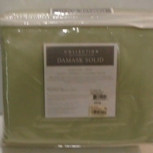 Twin 3pc 500 Thread Count Damask Solid Sheet Set - Picture 3 of 3