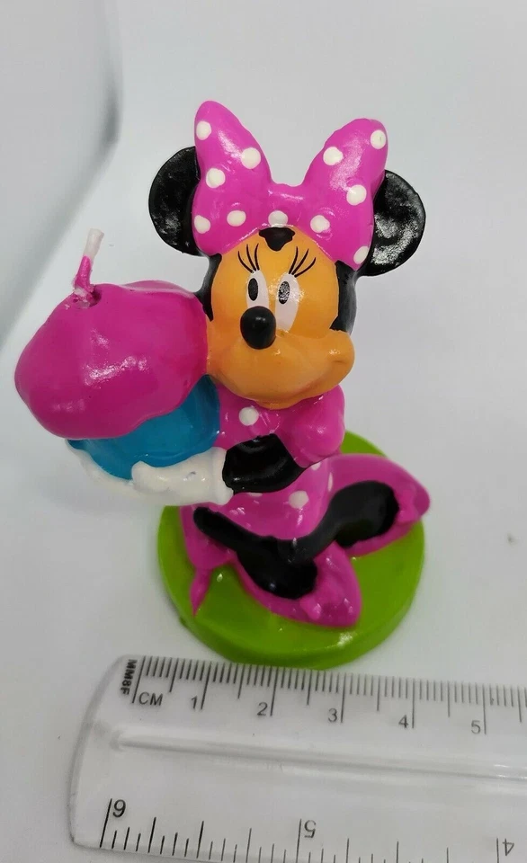 Disney Minnie Mouse Niña Cumpleaños Vela Tema Pastel Topper Celebrar Fiesta Foto 3 de 4