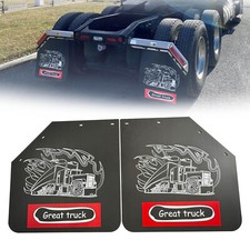 Pair Black Great Truck Pattern Angled Semi Truck Splash Guard 24x24 Mud Flaps Pair Black Great Truck Pattern Angled Semi Truck Splash Guard 24x24 Mud Flaps