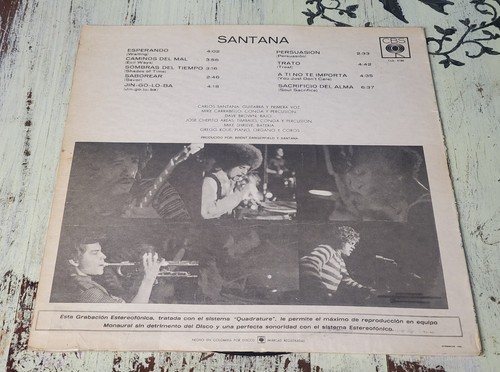 Santana – Self Titled (1969) CBS – CLS-4186 Vinyl, LP, Colombia - Picture 7 of 7