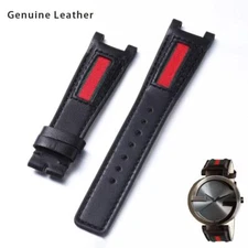 20MM REPLACMENT LEATHER WATCH STRAP BAND FOR GUCCI YA13309 WATCH BLACK T.QUALITY