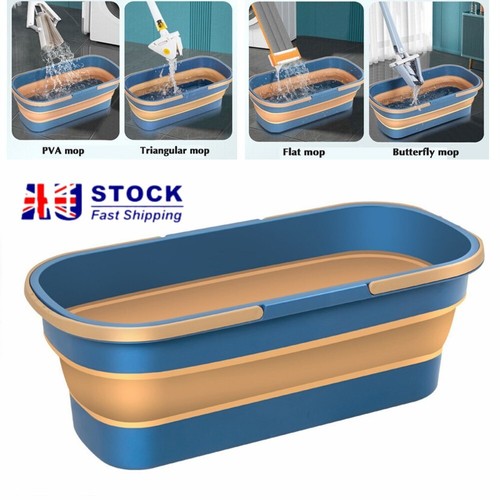 Mop Bucket Large Collapsible Mop Bucket Rectangular Tub Handy Basket Cleaning~