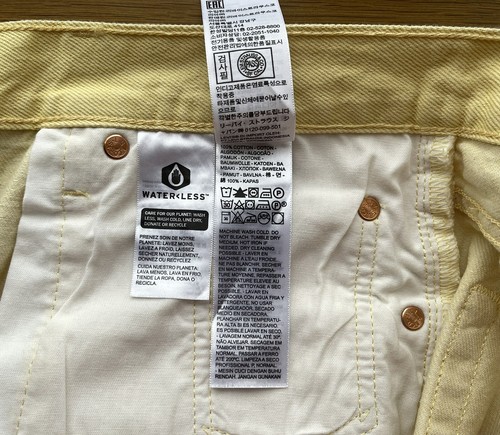BNWT Levi’s 501 FRESH Original Cropped Jeans 26 x 26 Yellow Guaranteed Original - Picture 12 of 17