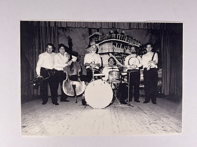 Papa Joe's All Stars Foto Original Schwarz Weiß Werbung Circa 1990er