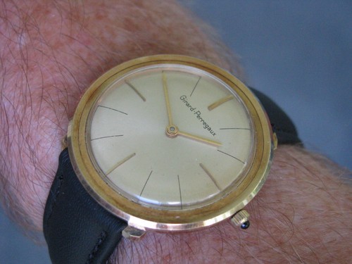 Vintage Girard Perregaux 14k Solid Yellow Gold Manual Wind Wrist Watch - Picture 8 of 10