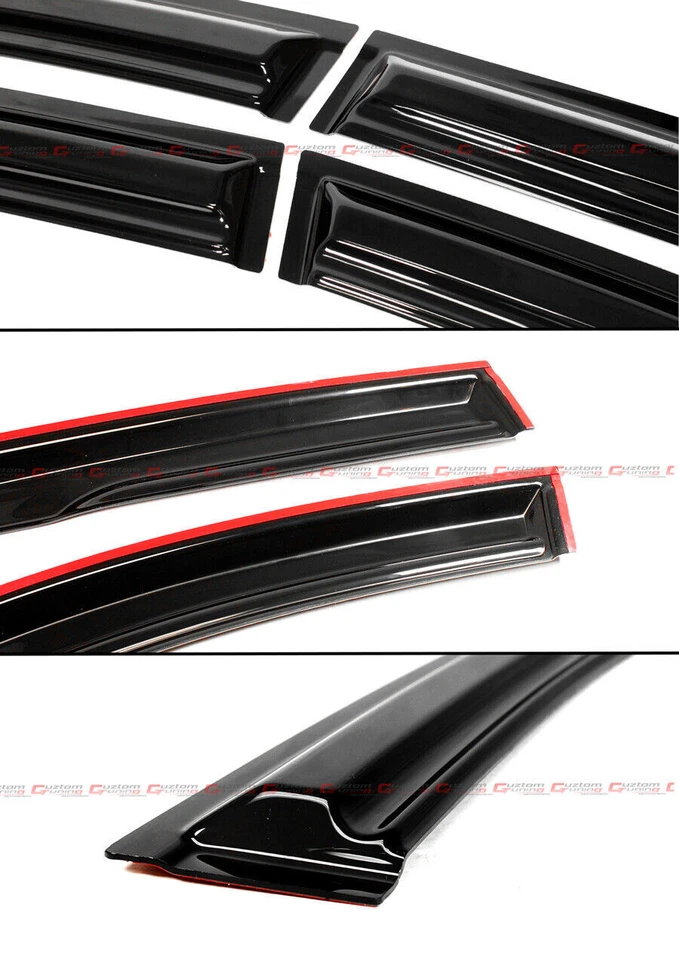 PARA 07-15 INFINITI G35 G37 SEDÁN JDM TAZA ESTILO 3D ONDULADO VENTANA VISERA PROTECTORES DE LLUVIA Foto 2 de 4