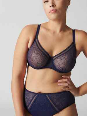 Simone Perele Comete Molded Full Cup Underwire Bra 32D EU 32D Midnight $84 NWT