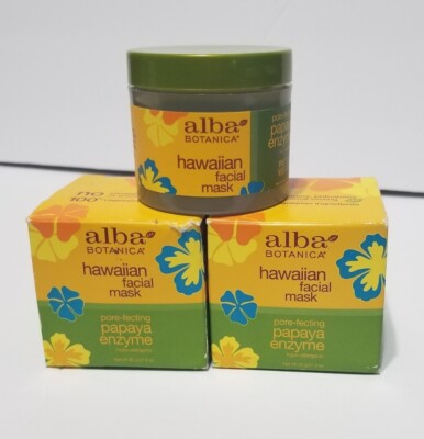 Lot Of 2 Alba Botanica Hawaiian Papaya Enzyme Facial Mask - 3 Oz Each  2 Pack