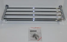 Delta Lilah Chrome 24" Double Towel Shelf Rack Holder Bathroom Shower IAO20130