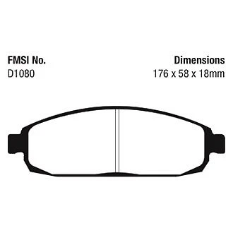Pastillas de freno EBC Greenstuff serie 6000 para camioneta y SUV para Jeep Grand Cherokee 05-10 Foto 4 de 4