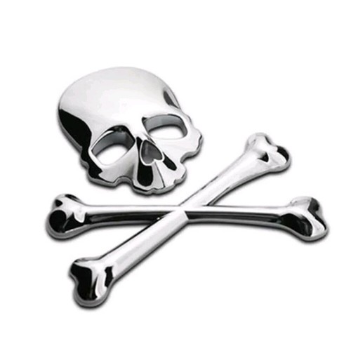 3D Metal Skull Skeleton Styling Car Motorcycle Truck Emblem Badge Sticker Decal - Picture 22 of 24