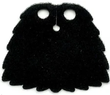 Lego New Black Shaggy Cape Part
