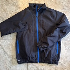 Ping Full Zip Windbreaker Jacket Mens Small Black Sensor warm Golf Pockets