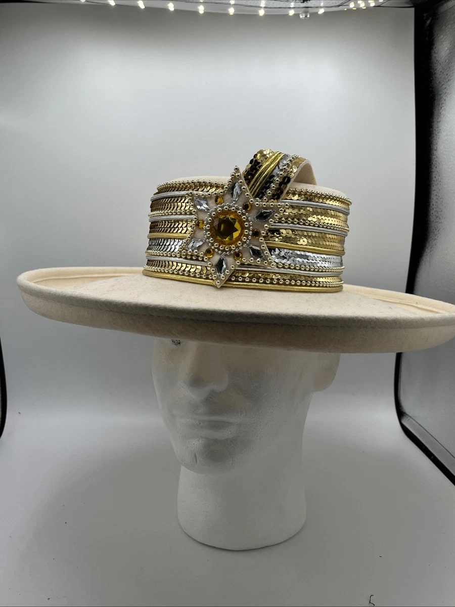 Vintage Derby Hat / Tan w/ Brown & Cream Band Men main image 4