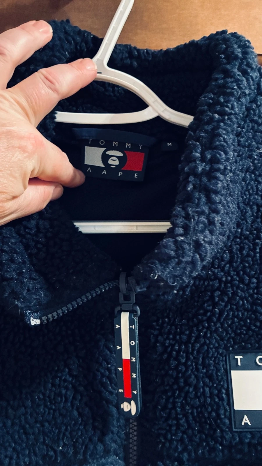Jacket Coat AAPE by A Bathing Ape Plaid Logo full-Zip Mens MEDIUM Tommy Hilfiger - product detail image 2
