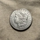 1885-S Morgan Silver Dollar Coin, Lower Mintage Better Date, AU Cleaned