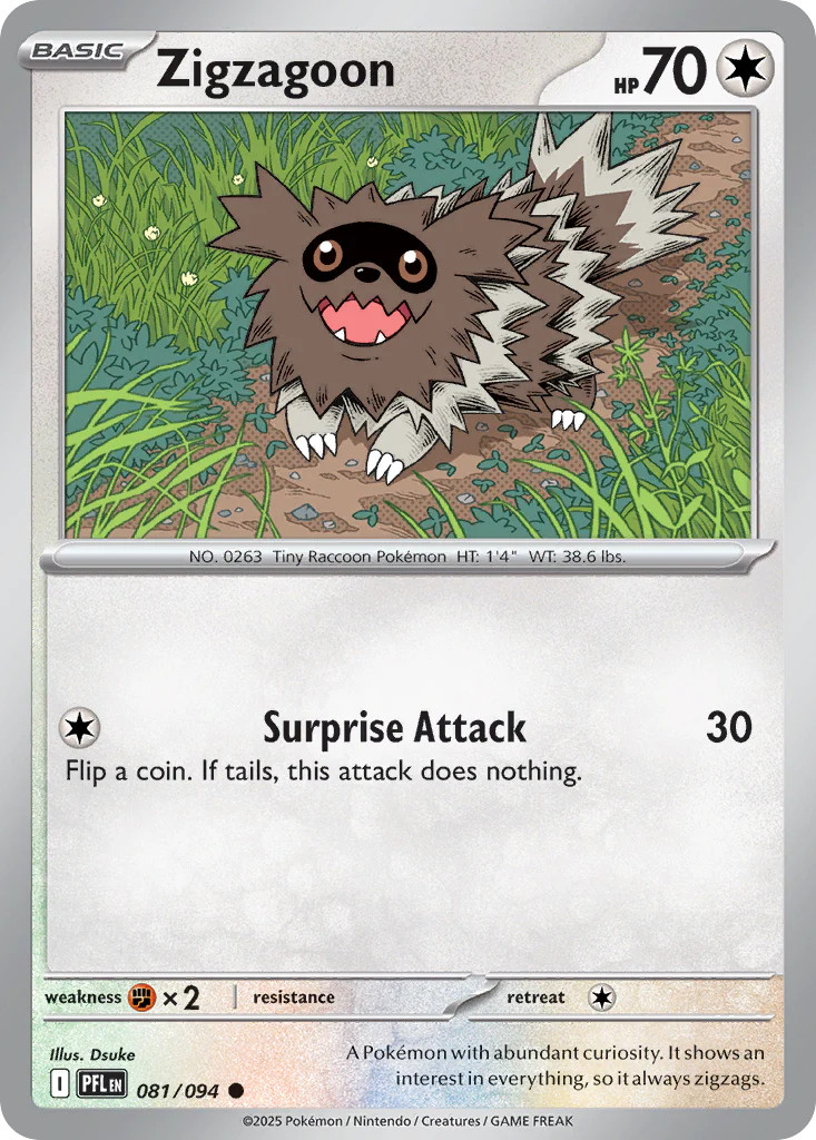 Zigzagoon 81/94 Common | Phantasmal Flames | Pokemon Card
